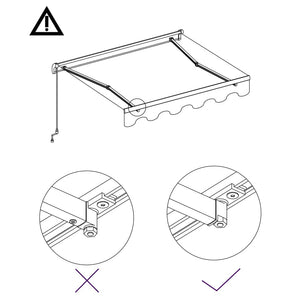 Tenda da Sole Retrattile Automatica 300x250 cm Blu e Bianca cod mxl 43609