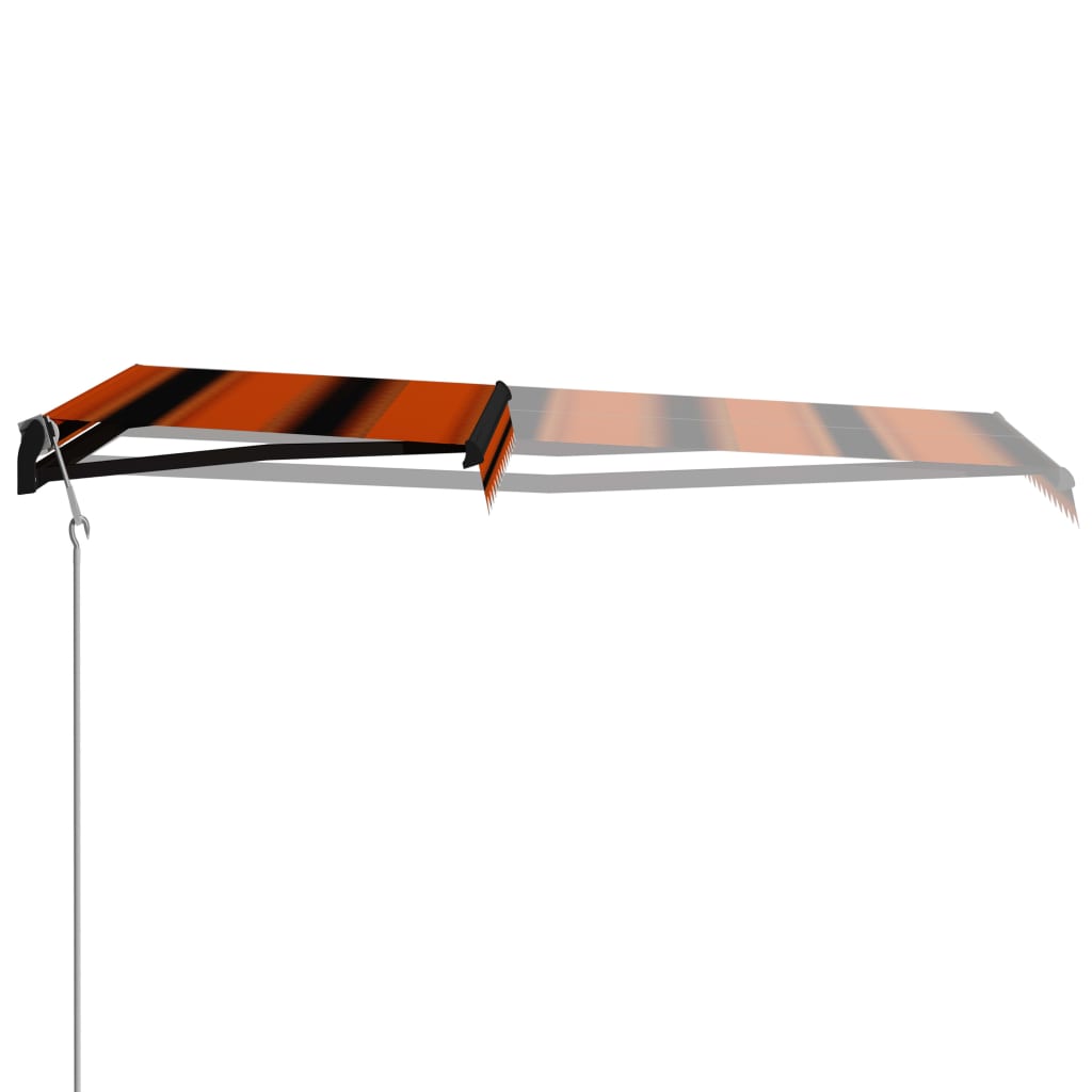 Tenda da Sole Retrattile Automatica 350x250cm Arancio e Marrone