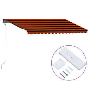 Tenda da Sole Retrattile Automatica 400x300cm Arancio e Marrone