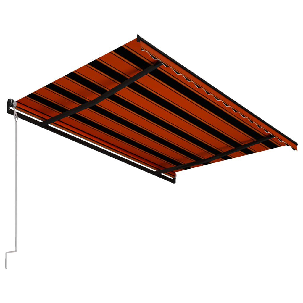 Tenda da Sole Retrattile Automatica 400x300cm Arancio e Marrone