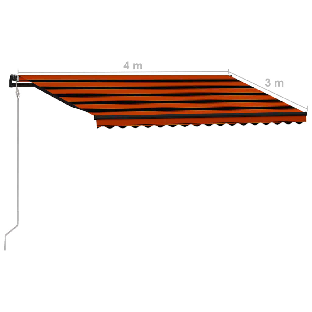 Tenda da Sole Retrattile Automatica 400x300cm Arancio e Marrone