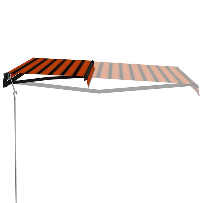 Tenda da Sole Retrattile Automatica 500x300cm Arancio e Marrone 3055269