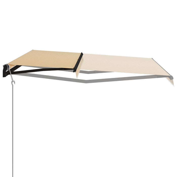 Tenda da Sole Retrattile Automatica 600x300 cm Gialla e Bianca 3055272