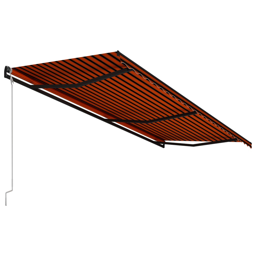 Tenda da Sole Retrattile Automatica 600x300cm Arancio e Marrone 3055273