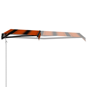 Tenda da Sole Retrattile Sensore LED 300x250cm Arancio Marrone