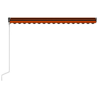 Tenda da Sole Retrattile Sensore LED 450x300 cm Arancio Marrone