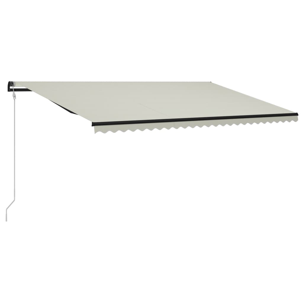 Tenda da Sole Retrattile Sensore Vento e LED 600x300cm Crema