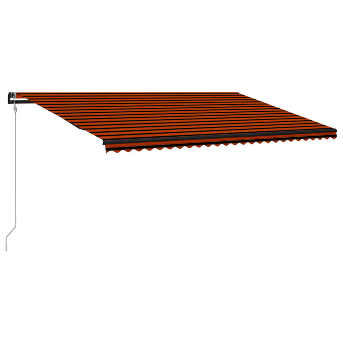 Tenda da Sole Retrattile Sensore LED 600x300cm Arancio Marrone