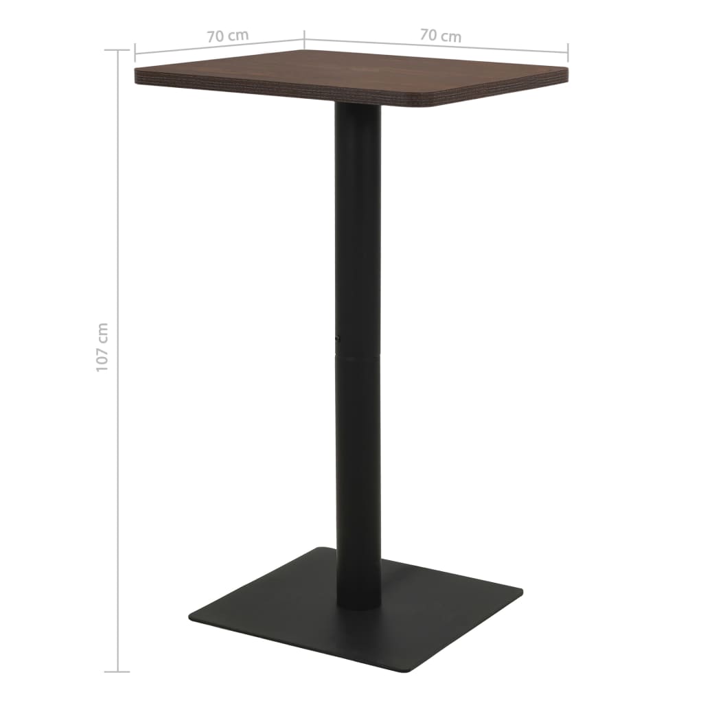 Tavolo da Bistrot Cenere Scuro 70x70x107 cm 321927