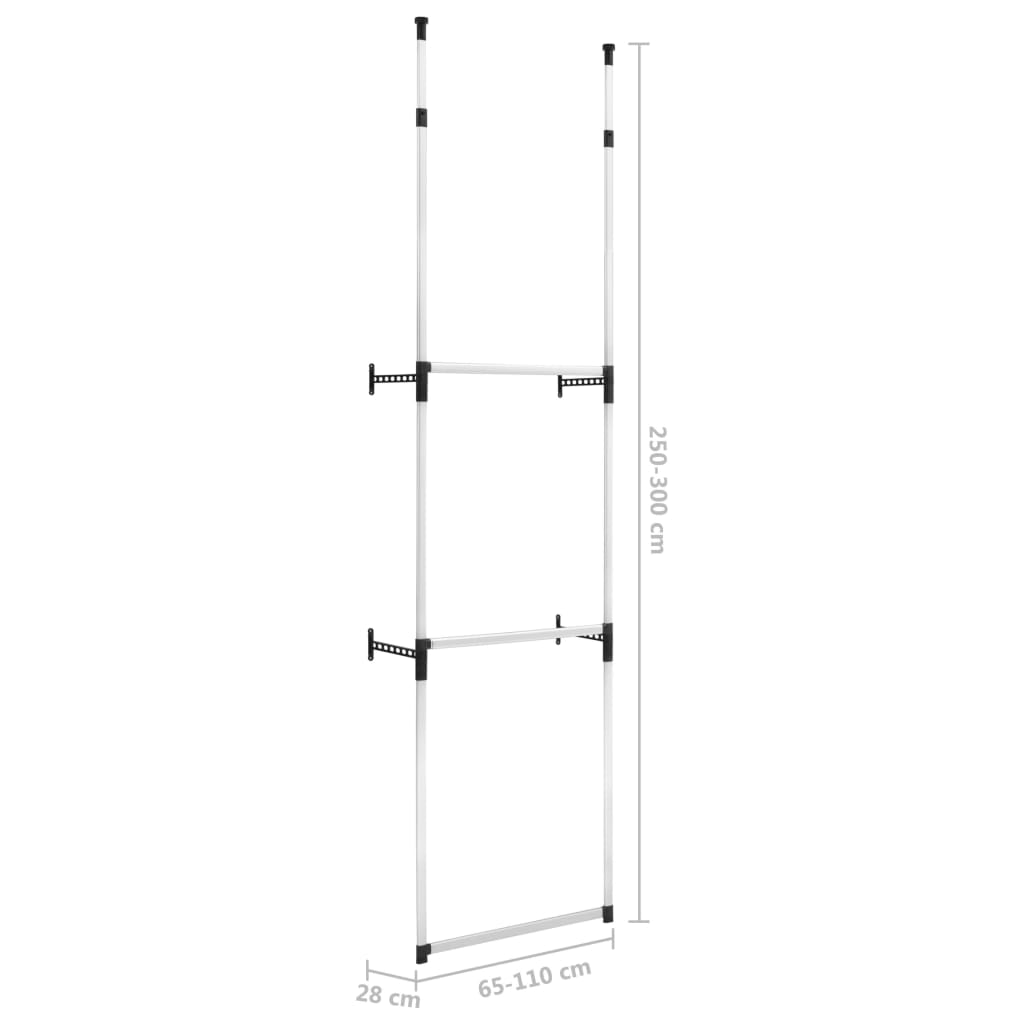 Sistema Telescopico per Guardaroba con Aste in Alluminio cod mxl 65223