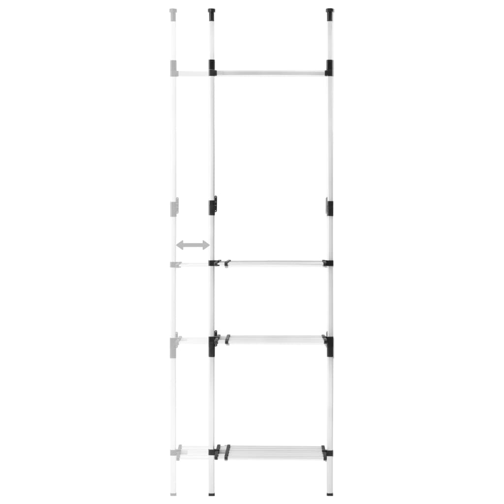 Sistema per Guardaroba Telescopico Aste Mensole in Alluminio cod mxl 78143