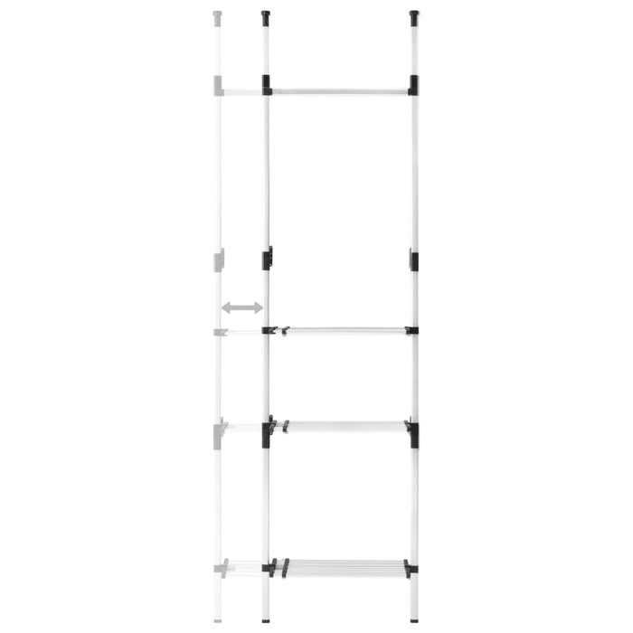 Sistema per Guardaroba Telescopico Aste Mensole in Alluminio cod mxl 78143