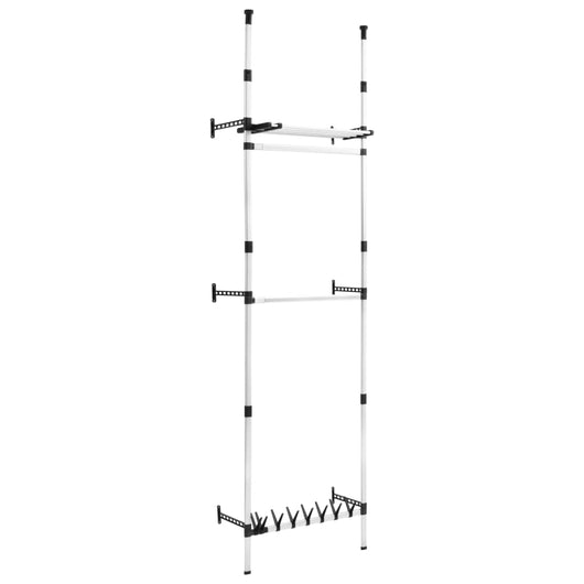 Sistema Telescopico per Guardaroba Aste Mensole in Alluminio cod mxl 78583