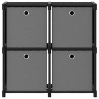 Mobile con 12 Scatole a Cubo Nero 69x30x72,5 cm in Tessutocod mxl 127178