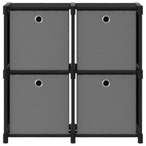 Mobile con 12 Scatole a Cubo Nero 69x30x72,5 cm in Tessutocod mxl 127178