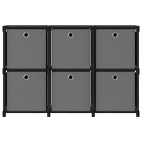 Mobile con 6 Scatole a Cubo Nero 103x30x72,5 cm in Tessutocod mxl 103624