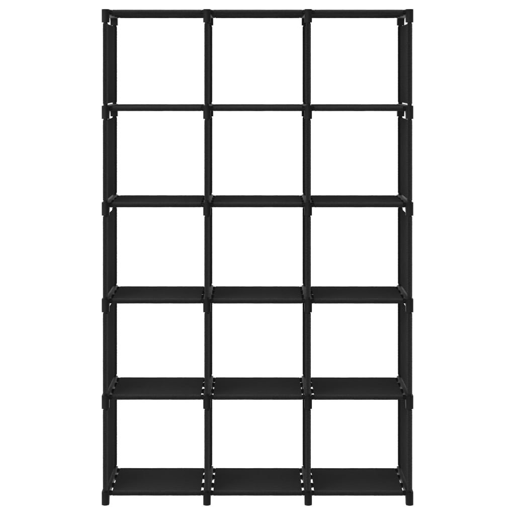 Mobile per 15 Scatole a Cubo Nero 103x30x175,5 cm in Tessutocod mxl 105399