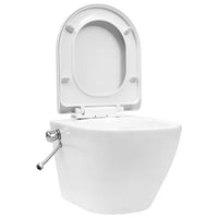 WC a Muro senza Bordo con Sciacquone Nascosto Ceramica Biancocod mxl 126328