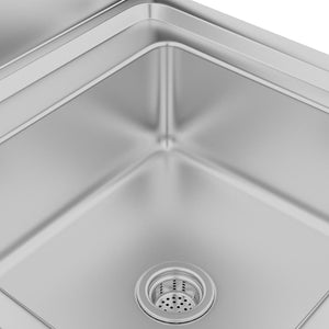 Mobiletto da Cucina con Lavandino in Acciaio Inox 60x60x96 cm 147227