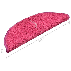 Tappetini per Scale 15 pz Rosa Chiaro 56x17x3 cm 322380