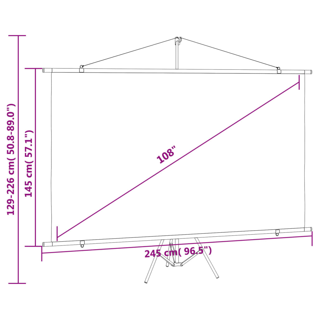 Schermo di Proiezione con Treppiedi 108" 16:9 51414