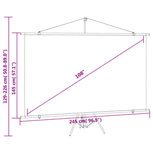 Schermo di Proiezione con Treppiedi 108" 16:9 51414