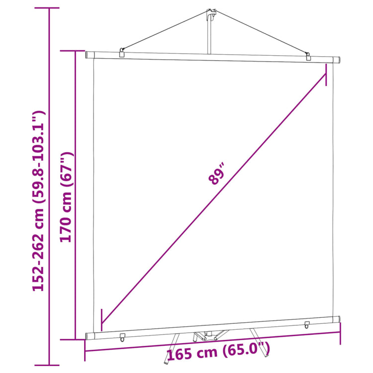 Schermo di Proiezione con Treppiedi 57" 1:1 51418