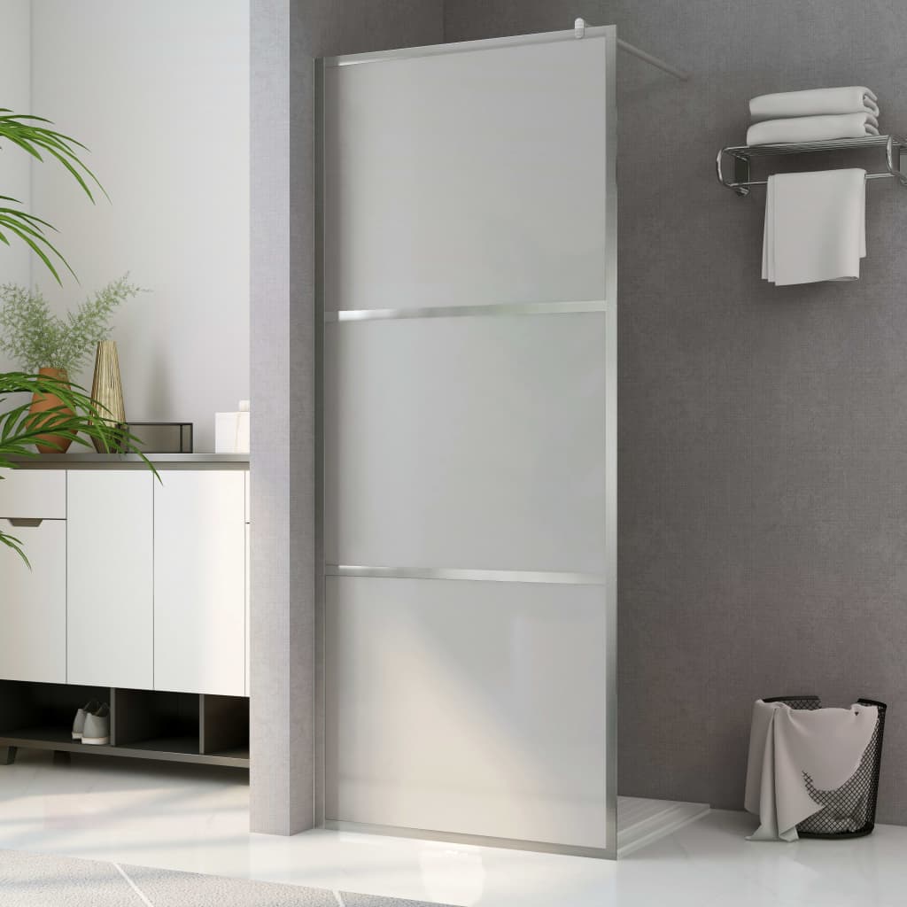 Parete per Doccia Walk-in in Vetro Smerigliato ESG 90x195 cm cod mxl 46614