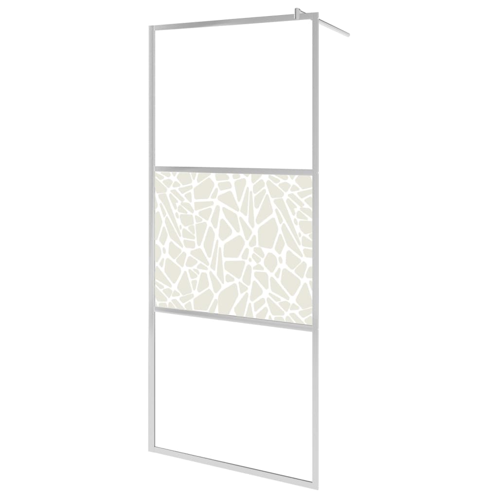 Parete per Doccia Walk-in in Vetro ESG Design Pietra 100x195 cm