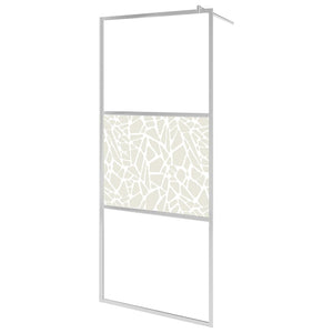 Parete per Doccia Walk-in in Vetro ESG Design Pietra 100x195 cm 146652