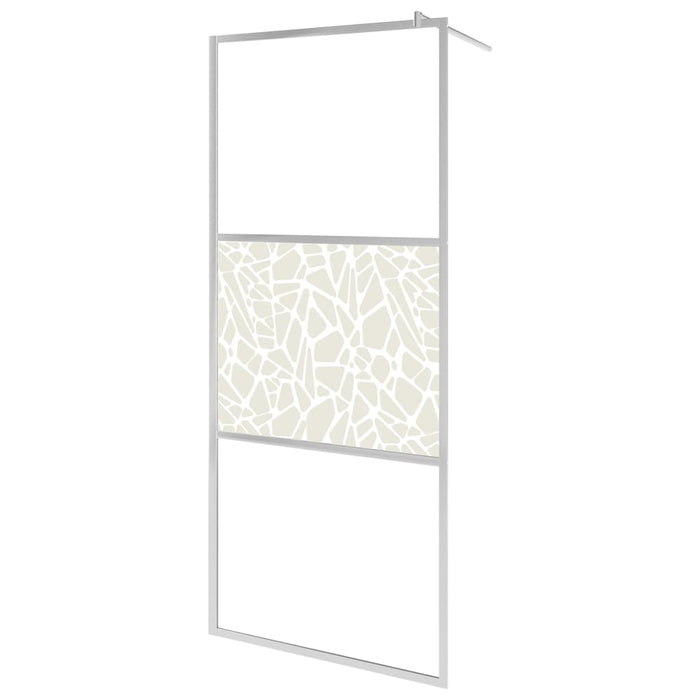 Parete per Doccia Walk-in in Vetro ESG Design Pietra 100x195 cm 146652