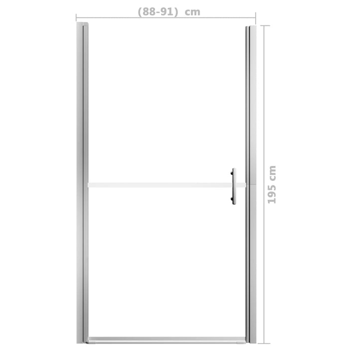 Porta per Doccia in Vetro Temperato 91x195 cm 146656