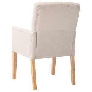 Sedia da Pranzo con Braccioli Beige in Tessuto cod mxl 13833