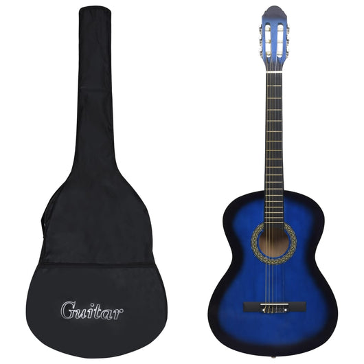 Chitarra Classica per Principianti con Custodia Blu 4/4 39"cod mxl 72400