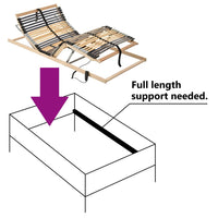 Letto con Telaio a Doghe Elettrico 42 Doghe 7 Zone 70x200 cm 321826