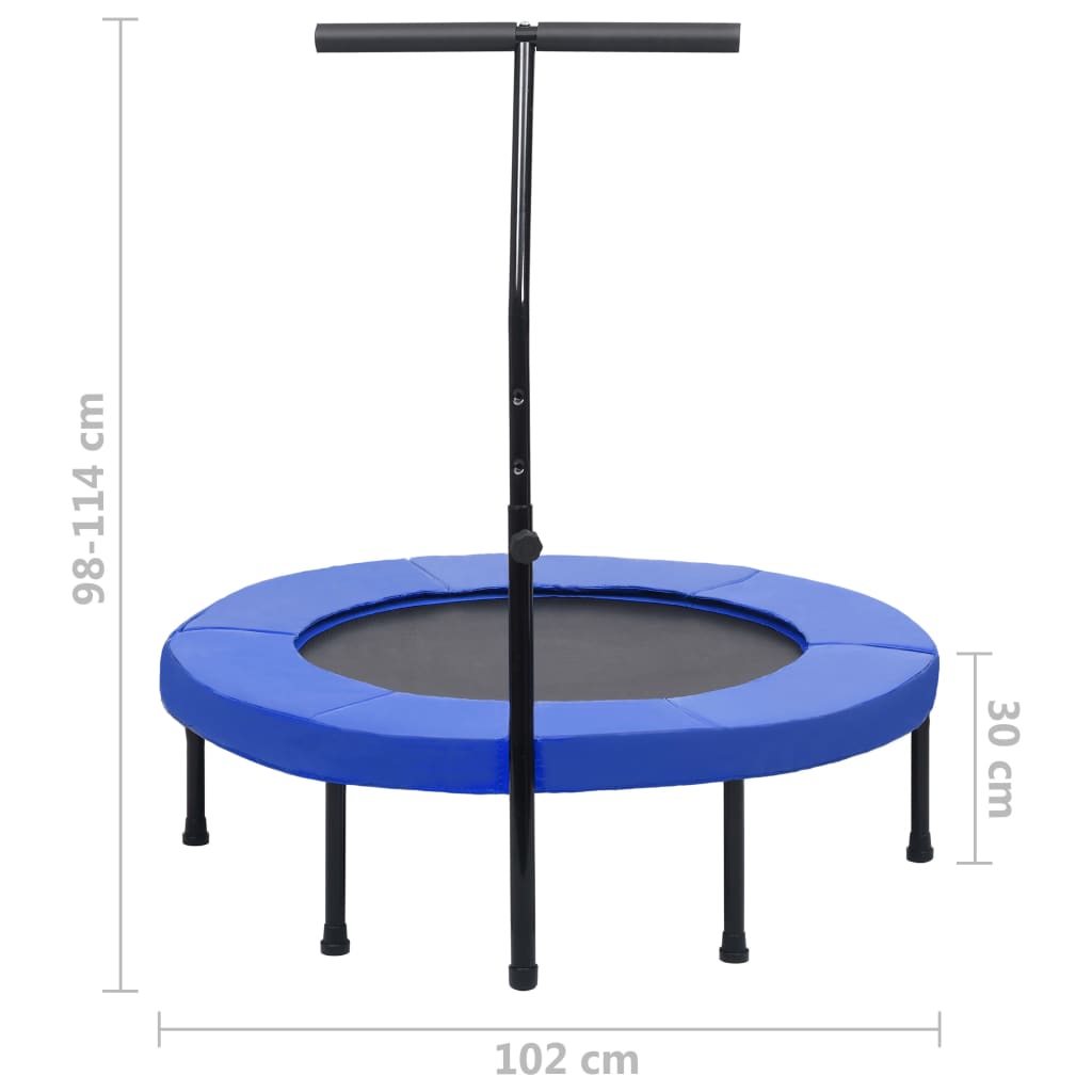 Trampolino da Fitness con Manico e Tappetino di Sicurezza 102cm cod mxl 77396