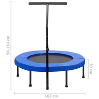 Trampolino da Fitness con Manico e Tappetino di Sicurezza 102cm 92487