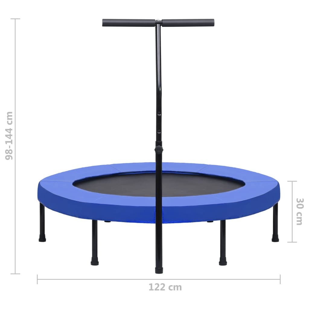 Trampolino da Fitness con Manico e Tappetino di Sicurezza 122cm cod mxl 63850