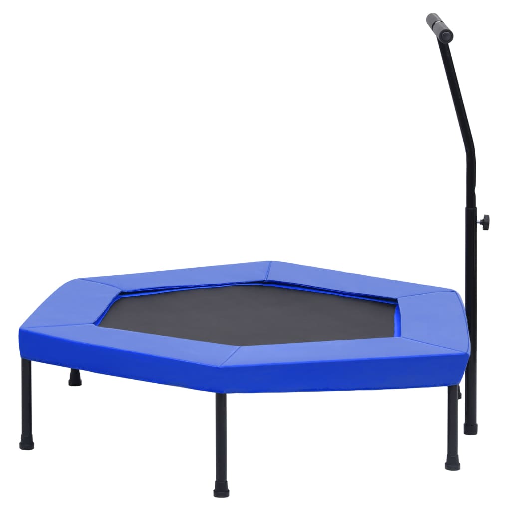 Trampolino con Manico e Tappetino di Sicurezza Esagonale 122 cm 92491