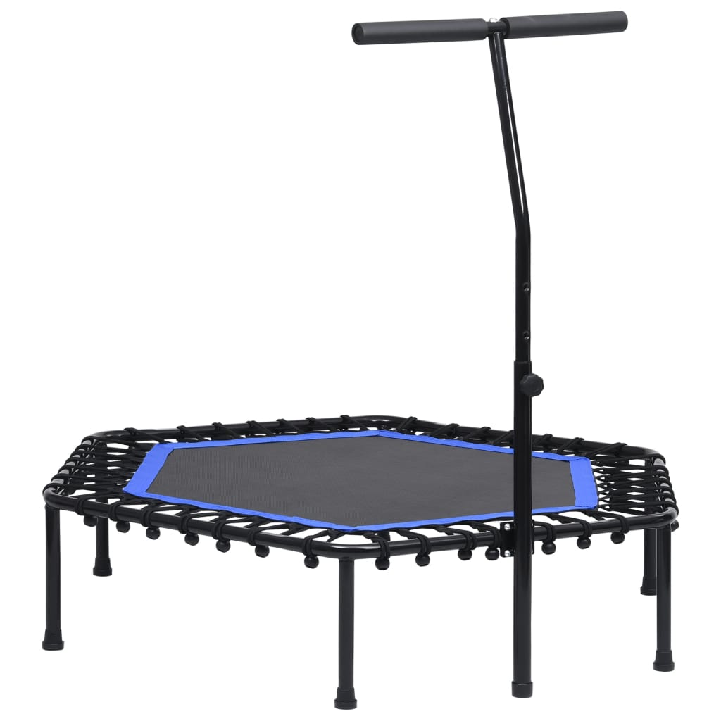 Trampolino con Manico e Tappetino di Sicurezza Esagonale 122 cm 92491