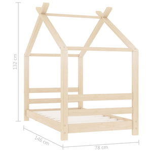 Giroletto per Bambini in Legno Massello di Pino 70x140 cm cod mxl 70933