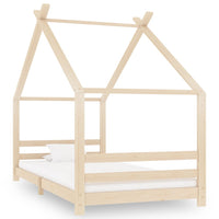 Giroletto per Bambini in Legno Massello di Pino 90x200 cm 289609