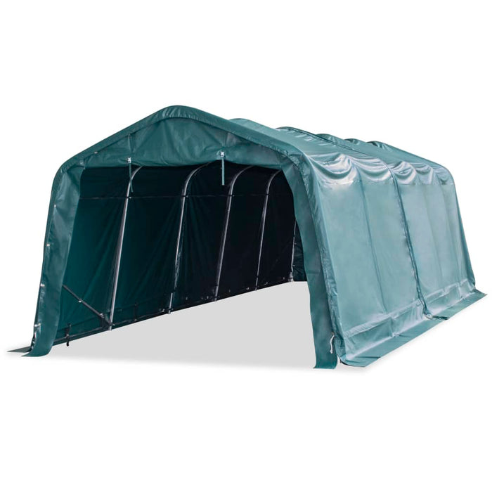 Tendone Bestiame Rimovibile PVC 550 g/m² 3,3x8 m Verde Scuro cod mxl 63365