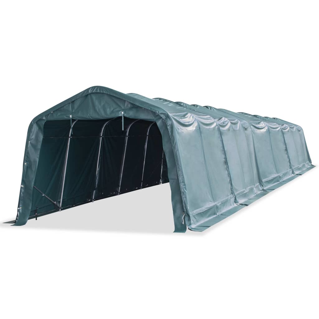 Tendone Bestiame Rimovibile PVC 550 g/m² 3,3x16 m Verde Scuro cod mxl 56679