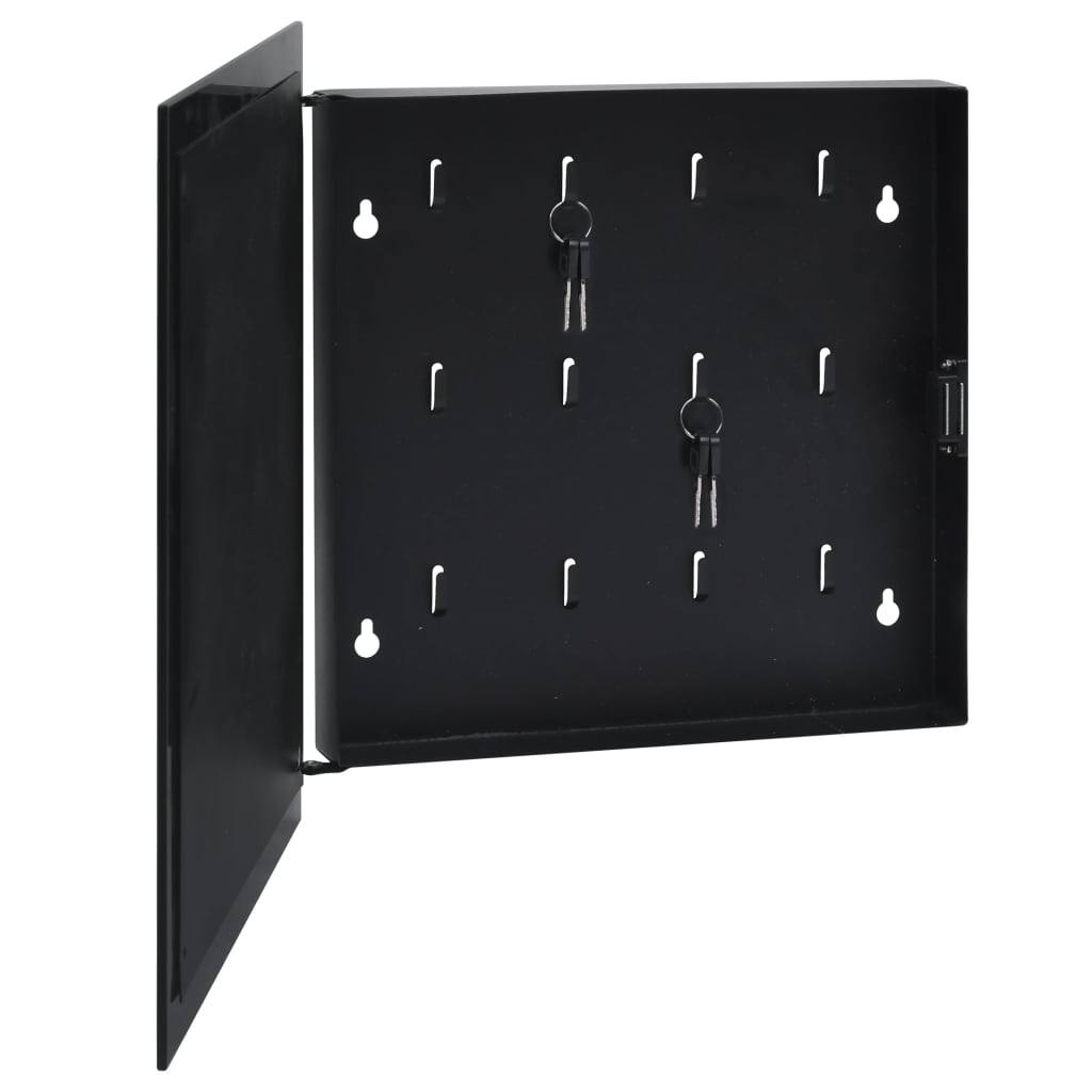 Cassetta Portachiavi con Lavagna Magnetica Nera 35x35x5,5 cm 322777