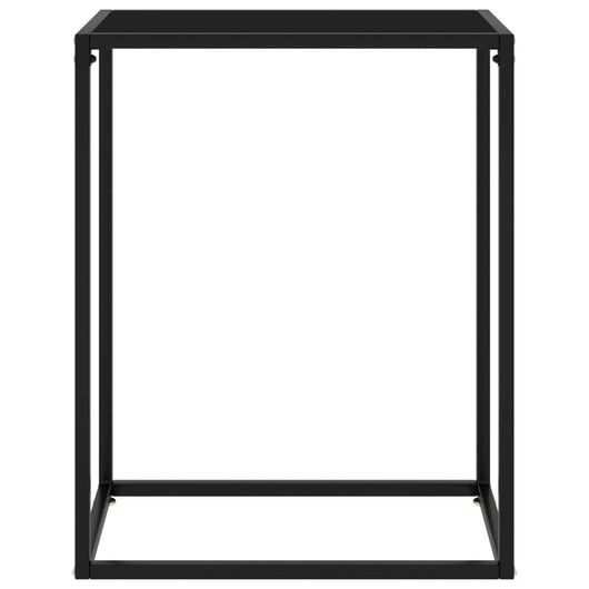 Tavolo Consolle Nero 60x35x75 cm in Vetro Temperato cod mxl 5869