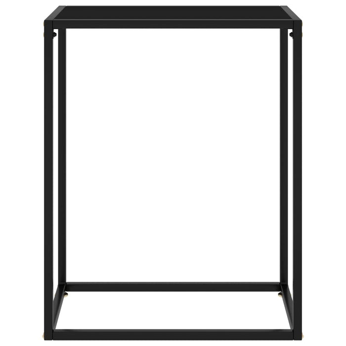 Tavolo Consolle Nero 60x35x75 cm in Vetro Temperato cod mxl 5869