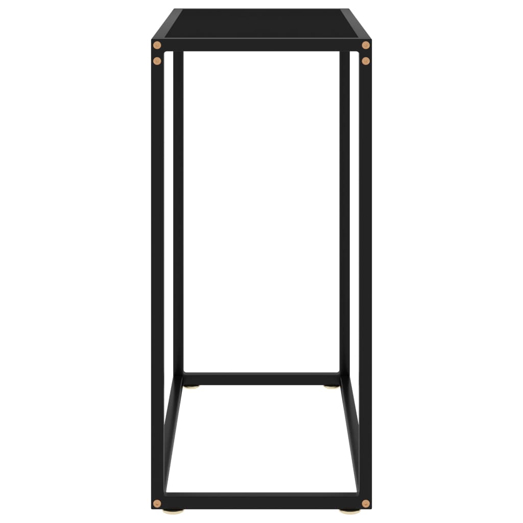 Tavolo Consolle Nero 60x35x75 cm in Vetro Temperato 322804