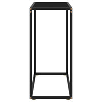 Tavolo Consolle Nero 60x35x75 cm in Vetro Temperato cod mxl 5869