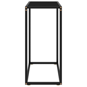 Tavolo Consolle Nero 60x35x75 cm in Vetro Temperato cod mxl 5869